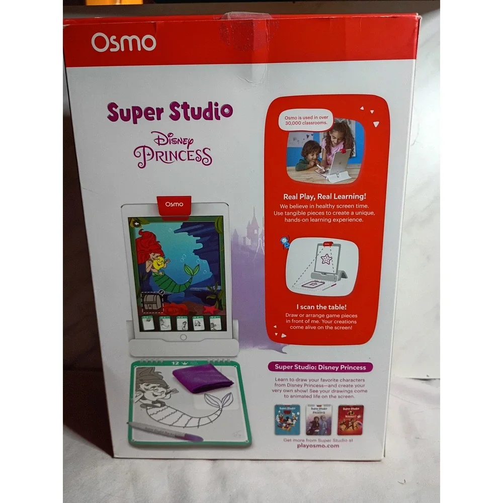 Osmo Super Studio Disney Princess Starter Kit iPad Drawing Game Ages 5-10 White